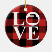 Buffalo Karierte Liebe Curling Weihnachtsschmuck (Hinten)