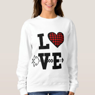 Buffalo Karierte Liebe Herz T Shirt Valentinstag P