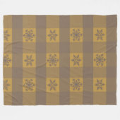 Buffalo Karierte Ornamente Schneeflocken Fleecedecke (Vorderseite (Horizontal))
