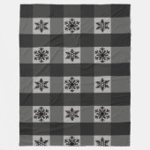 Buffalo Karierte Ornamente Schneeflocken Fleecedecke (Vorderseite)