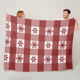 Buffalo Karierte Ornamente Schneeflocken Fleecedecke