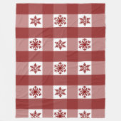 Buffalo Karierte Ornamente Schneeflocken Fleecedecke (Vorderseite)