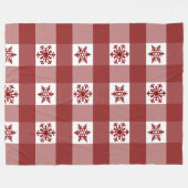 Buffalo Karierte Ornamente Schneeflocken Fleecedecke (Vorderseite (Horizontal))