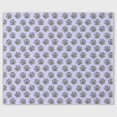 Buffalo Karierte Paw Prints auf Lila Geschenkpapier (Flach)