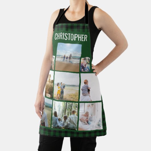 Buffalo Karierte Personalisierte Familienfoto Coll Schürze (InSitu)