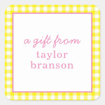 Buffalo Karierte Personalisierte Geschenkaufkleber