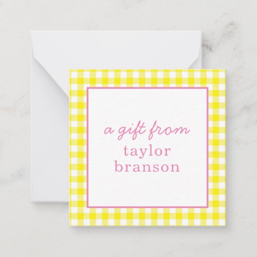 Buffalo Karierte Personalisierte Geschenkkarten Mitteilungskarte (Vorderseite)