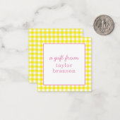 Buffalo Karierte Personalisierte Geschenkkarten Mitteilungskarte (Vorderseite/Rückseite Beispiel)