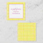 Buffalo Karierte Personalisierte Geschenkkarten Mitteilungskarte (Vorne/Hinten)