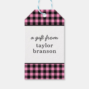 Buffalo Karierte Personalisierte Gift Tags Geschenkanhänger