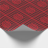 BUFFALO KARIERTE, ROTE UND SCHWARZE CHRISTMAS GREE GESCHENKPAPIER (Ecke)