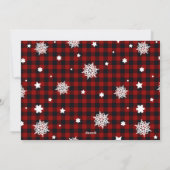 Buffalo karierte Schneeflocke Fotokarte Feiertagskarte (Rückseite)