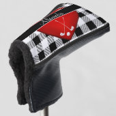 Buffalo Karierte Schwarz-weiße Golfclubs Rotes Her Golf Headcover (3/4 Vorderseite)