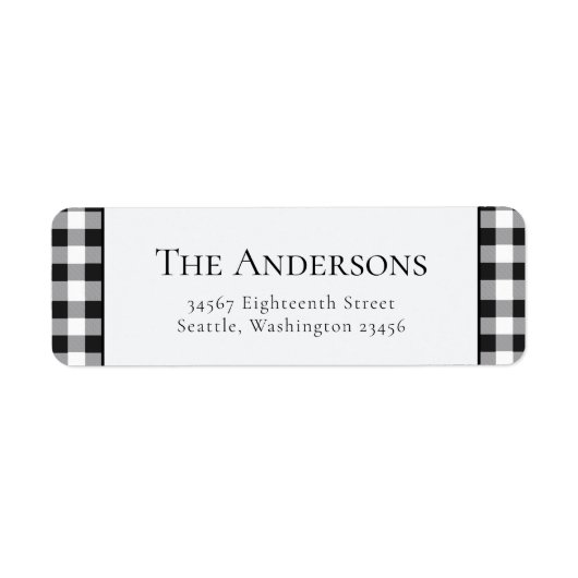 Buffalo Karierte Schwarz-weiße Weihnachtsfeier Rüc (Vorne)