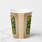 Buffalo Karierte Sonnenblumen Frohes Neues Jahr 20 Pappbecher (Rechts)