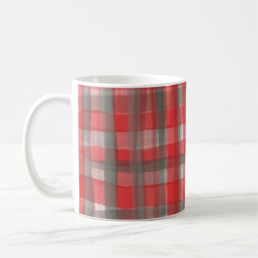 Buffalo karierte tartan Aquarellfarbe Roter Karo t Kaffeetasse (Links)