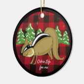 Buffalo Karierte Waldlandschaft Landhaus Keramik Keramik Ornament (Links)