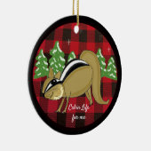 Buffalo Karierte Waldlandschaft Landhaus Keramik Ornament (Rechts)