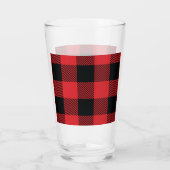 Buffalo Karierte Weihnachten Rot und Schwarzer Kar Glas (Rückseite)