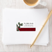 Buffalo karierte Weihnachtsansprache Adressaufkleber (Insitu)