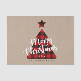 Buffalo Karierte Weihnachtsbaum Seidenpapier