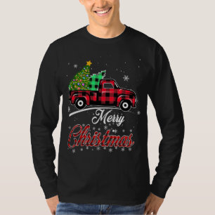 Buffalo Karierte Weihnachtsbaum Vintager Truck Xma T-Shirt