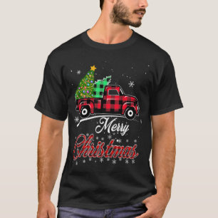 Buffalo Karierte Weihnachtsbaum Vintager Truck Xma T-Shirt