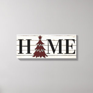 Buffalo Karierte Weihnachtsbaum-ZUHAUSE Leinwanddruck