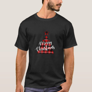 Buffalo karierte Weihnachtsbaummonogramm T-Shirt