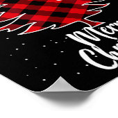 Buffalo karierte Weihnachtsbaumtee für Mama Papa u Poster (Ecke)