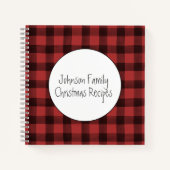 Buffalo Karierte Weihnachtsfamilienrezepte Notizblock (Vorderseite)