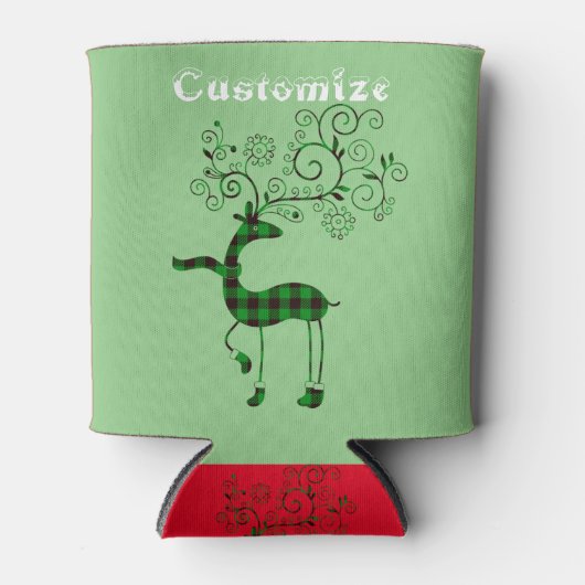 Buffalo Karierte Weihnachtsferd Thunder_Cove Dosenkühler (Vorderseite)