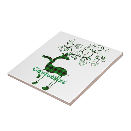 Buffalo Karierte Weihnachtsferd Thunder_Cove Fliese (Seite)