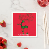 Buffalo Karierte Weihnachtsferd Thunder_Cove Serviette (Beispiel)