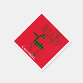 Buffalo Karierte Weihnachtsferd Thunder_Cove Serviette (Ecke)