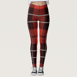 Buffalo Karierte Weihnachtsrot Gemustert Leggings
