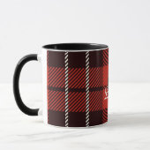 Buffalo Karierte Weihnachtsrot Gemustert Tasse (Links)