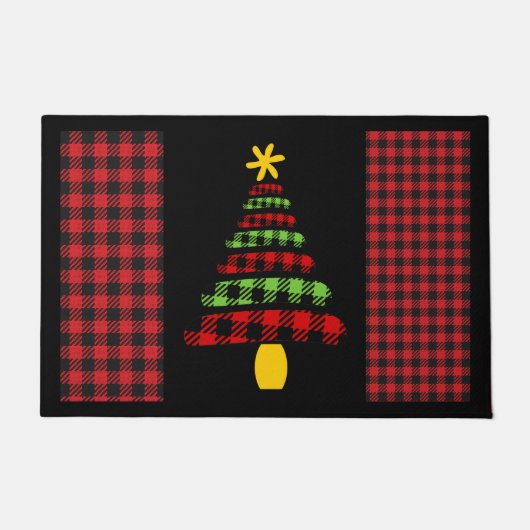 Buffalo Karierten Weihnachtsbaum Doormat Fußmatte (Vorderseite)