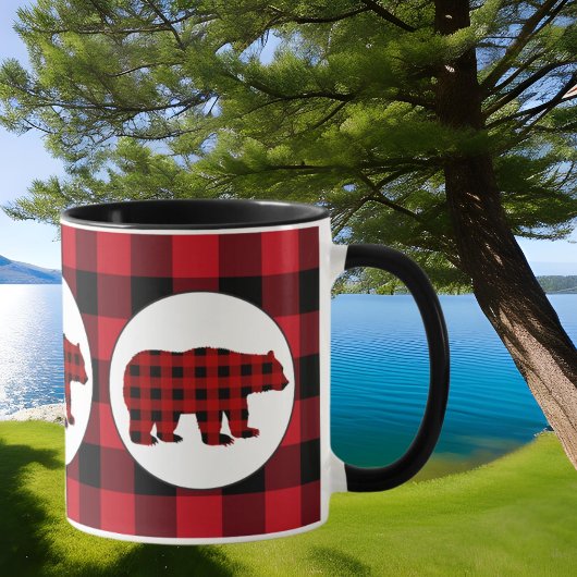 Buffalo karierter Bär Country Küche Tasse