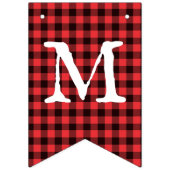 Buffalo Karierter Karo Frohe Weihnachtsbunt Fahnen Wimpelkette (Erste Fahne)