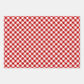 Buffalo Karierter Karo Rot Weiß Geschenkpapier Set (Vorderseite 2)