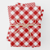 Buffalo Karierter Karo Rot Weiß Geschenkpapier Set (Beispiel)