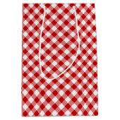Buffalo Karierter Karo Rot Weiß Mittlere Geschenktüte (Vorderseite)