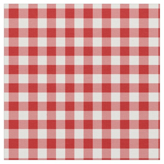 Buffalo Karierter Karo Rot Weiß Stoff (Nahaufnahme)