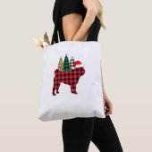 Buffalo Karierter Mops Dog Tree Leopard Weihnachts Tasche (Von Nahem)