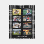 Buffalo karierter Name des Fotos, Collage Monogram Fleecedecke (Vorderseite)