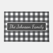 Buffalo Karierter Name Fußmatte (Vorderseite)