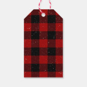 Buffalo Karierter Schneemann Geschenkanhänger (Rückseite)