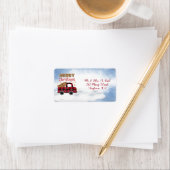 Buffalo Karierter Vintager LKW Adressaufkleber (Insitu)