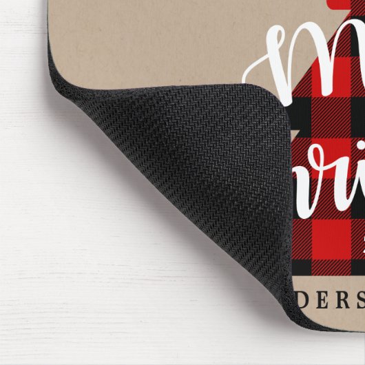Buffalo Karierter Weihnachtsbaum Mousepad (Ecke)
